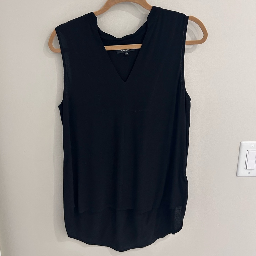 MADEWELL V-neck black tank.